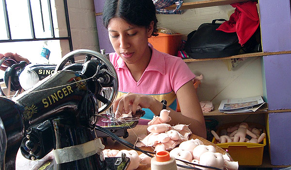 Doll production by hearing disabled=